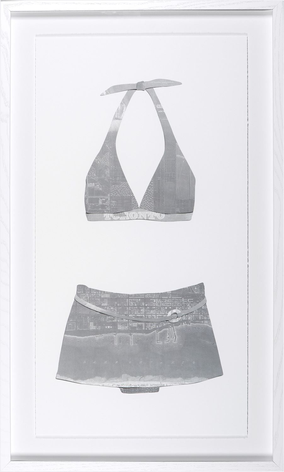 Swim Cutouts 11 Grey  Framed Art