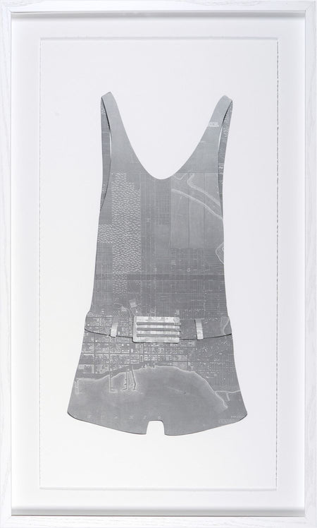 Swim Cutouts I Grey  Framed Art