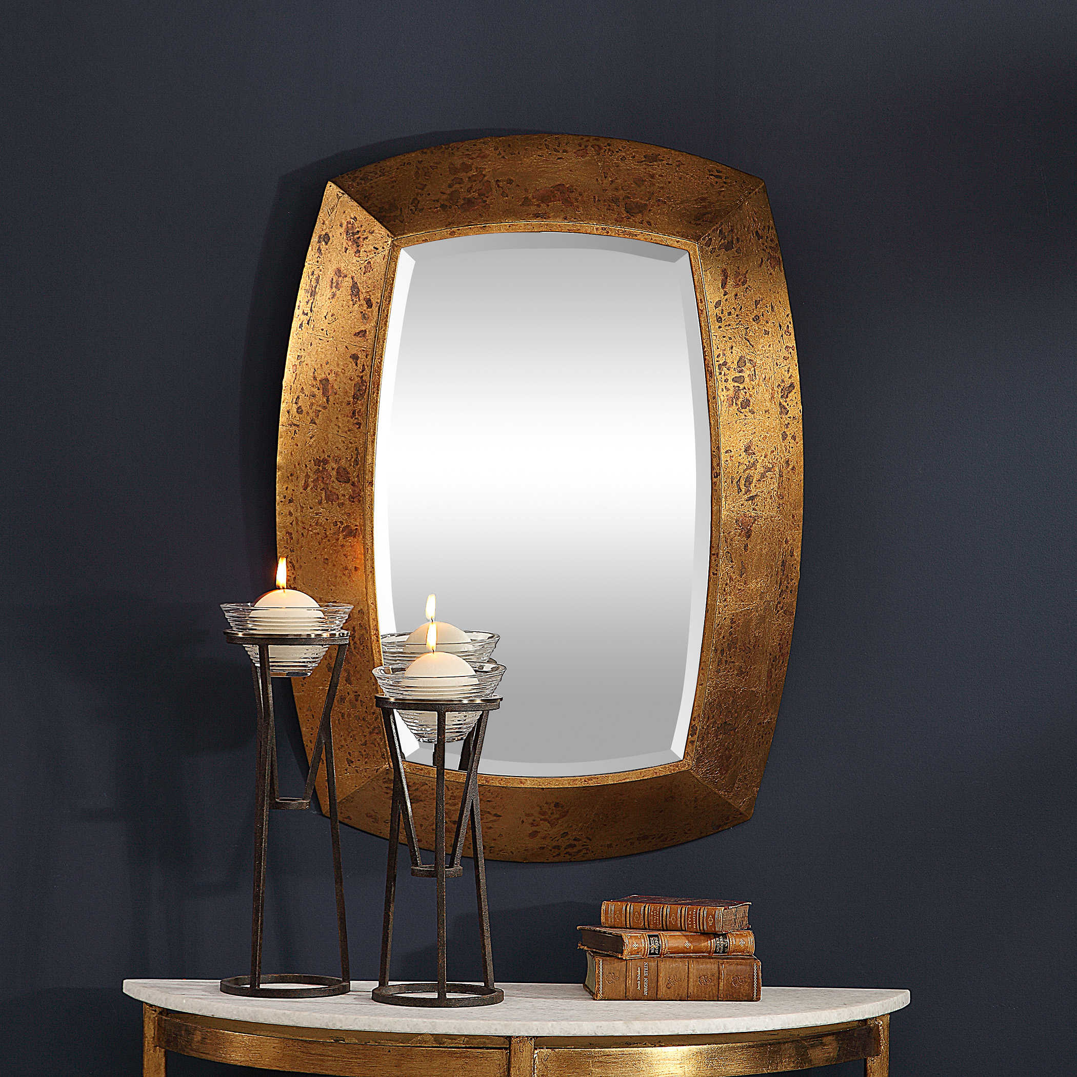 Syrah Mirror Gold Leaf 28x38 (1 in stock)
