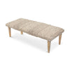 Taupe Wool Wide Accent Bench 42" ( 2 in stock)