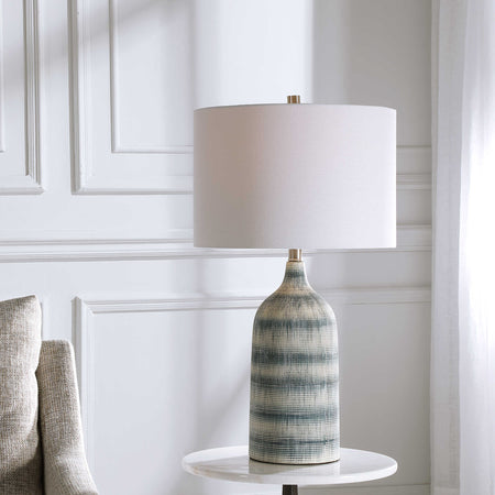 Textured Blue Table Lamp (1 in stock)