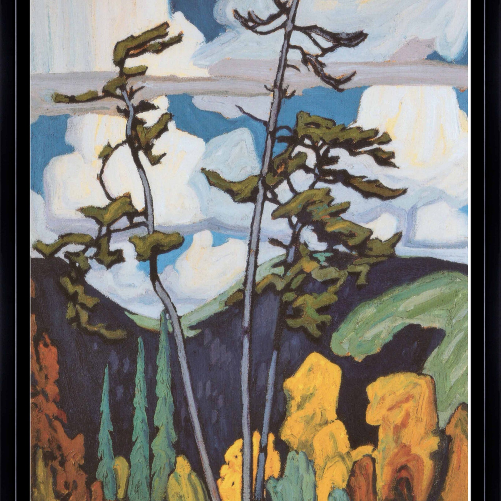 Lawren Harris - The Pines  50 x 60" Framed Art Canvas