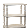 3 Tier Beaded Edge Wood Side Table (1 in stock)
