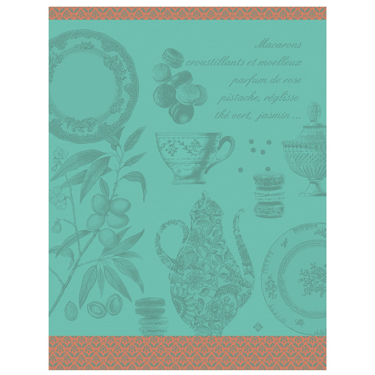 From France Teatowel - Macarons Menthe (4 in stock)