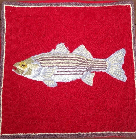 Trout Wool Hook Cushion 18" (1 in stock)