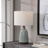 Turquoise Crackle Ceramic Table Lamp ( 1 in stock)