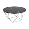Valencia Black Marble Stainless Base Side Table (2 in stock)