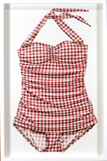Vintage Gingham Swimsuit Framed Art (1 in stock)
