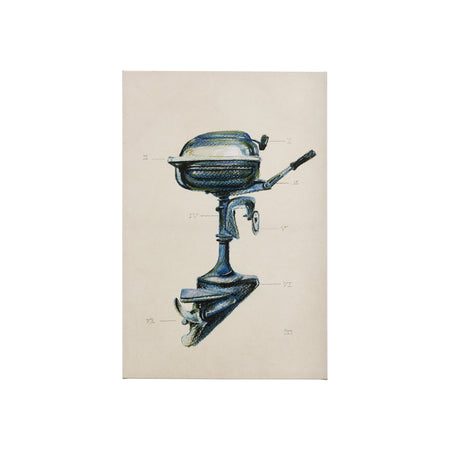 Art - Vintage Motor 11 Hand Painted on Canvas