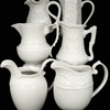 Vintage Embossed Creamware Pitcher  (5 in stock) assorted
