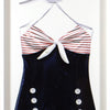 Vintage Sailor Swimsuit Framed Art (1 in stock)
