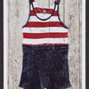 Vintage Swimsuit His Framed Art with Glass