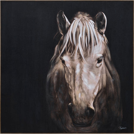 Art - Virgil Hand Painted Walnut Framed Canvas