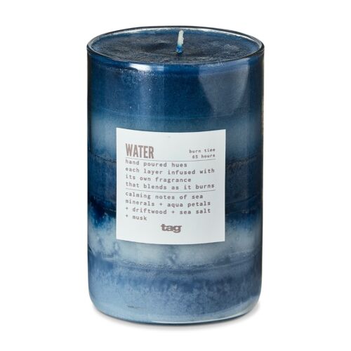 Water hand poured fusion candle 3" x 6" (1 in stock)