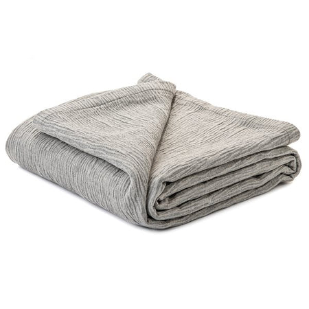 Westmount Grey Cotton Textured Queen Blanket (1 left in stock)