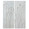 White enamel embossed Flower Wall Art 2 styles  (2 in stock)