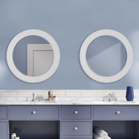 White Weathered Round 34" Mirror (2 in stock)