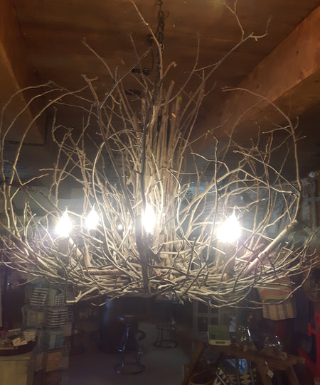 Wildwood Hickory Chandelier Natural 46"x 46" (1 in stock)