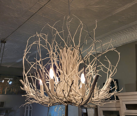 Wildwood Hickory 6 light Chandelier Simply White 36" x 36" (1 in stock)