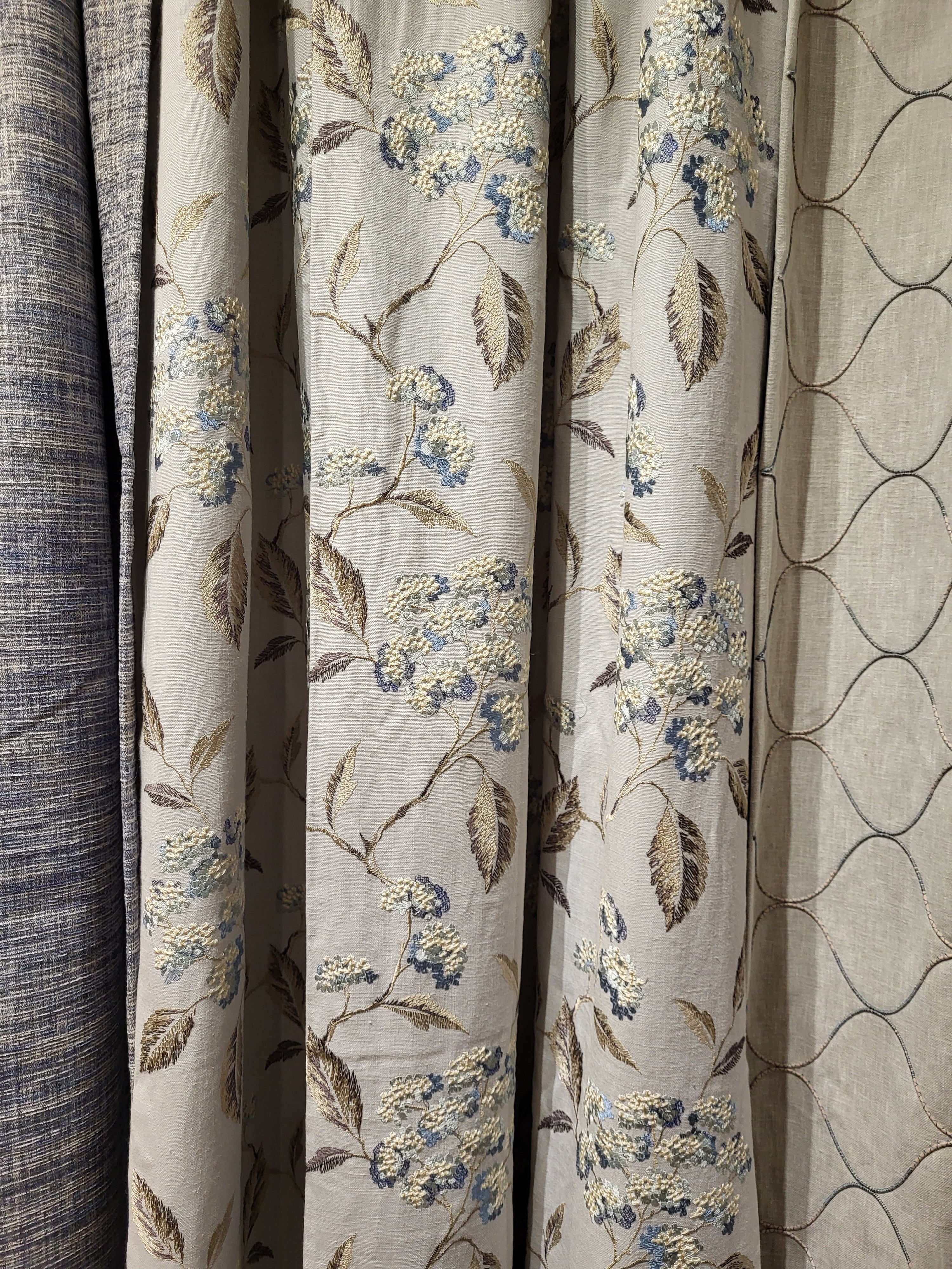 Zest Blueberry Luxury Drapery Panels Rod Pocket Top Lined  (4 in stock)