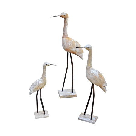 Wooden Decorative Herons set of 3