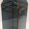Lantern Yasmina Blue Glass and Brass  (qty of 2 in stock)